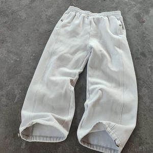 Men's <b>White</b> Polyamide Anti-Wrinkle Drawstring Sweatpants Elastic Waist Side Pockets Casual Autumn Midweight Knitted <b>Joggers</b> - Product Image 1