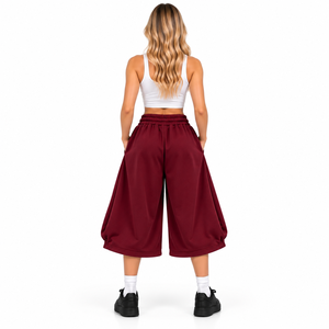 Wholesale Women Baggy Sweat <b>Shorts</b> Viral Streetwear Wide Leg Sweatpants <b>Shorts</b> Loose Fit Solid Color Modern Womens <b>Culottes</b> - Product Image 2