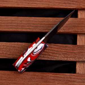 Damascus Steel Hunting <b>Knife</b> Straight Back Blade Wood <b>Handle</b> Outdoor Survival EDC Utility <b>Knife</b> - Product Image 4