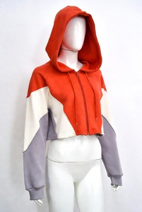 High Quality New Arrival Cotton Women <b>Crop</b> Top Hoodie 100% Cotton Long Sleeve Casual Clothing Fashion <b>Crop</b> Hoodies - Product Image 4