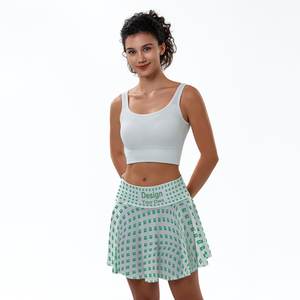 Falda Skater Informal y Cómoda para Mujer, con Diseño Fruncido y Textura Esponjosa, Venta Directa de Fábrica, Impresión Bajo Demanda, EffiPrint - Product Image 1