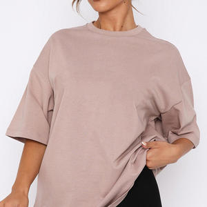 Camiseta de Verano para Mujer, Talla Grande, a Cuadros, de Algodón y Poliéster, Ecológica, Transpirable, Estilo Vintage, 300g, Cuello Redondo, Casual, Holgada - Product Image 5