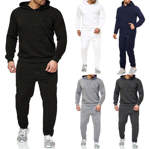 Ensemble de survêtement d'entraînement deux pièces pour homme, personnalisé, à capuche, décontracté, en polaire technique respirante et écologique - Product Image 6