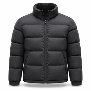 Veste matelassée noire pour homme en gros - Qualité supérieure, fournisseur OEM personnalisé - Product Image 1