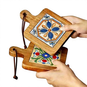 Kit de bricolage classique en mosaïque de bois – Base de carreaux écologique et personnalisable pour loisirs créatifs et décoration artistique - Product Image 1