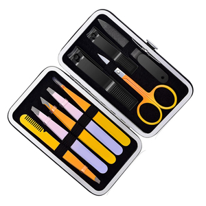 Kit de pinces à sourcils personnalisées avec logo, pinces à sourcils professionnelles à pointe inclinée en acier inoxydable, 9 pièces, pinces de beauté - Product Image 6