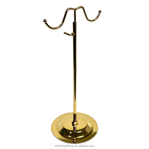 Présentoir Astrid de Luxe Moderne 70 CM en Acier Inoxydable Doré Poli Écologique pour Perruques et Extensions Capillaires pour Salon - Product Image 5