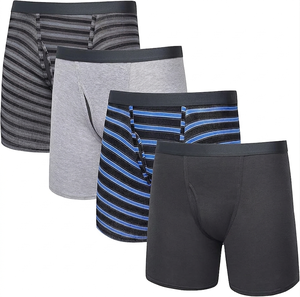 Calzoncillos Boxer Modernos para Hombre, Textura Suave, Tela Transpirable, Uso Flexible, Control de Humedad, Longitud Media, Ropa Casual para Estar en Casa - Product Image 2