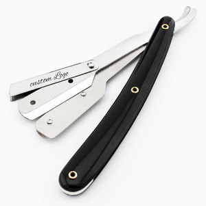 Rasoir pliant professionnel à lame mobile, manche en plastique, acier inoxydable, outil de rasage pour barbier, pour la vente en gros - Product Image 2