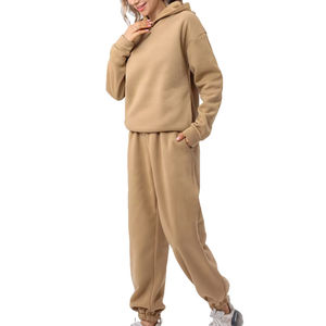 Ensemble de survêtement personnalisé pour femmes, brodé, deux pièces, fabricant en gros - Product Image 4