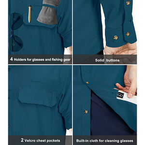 เสื้อเชิ้ตผู้ชายราคาส่ง ดีไซน์ทันสมัย แบบเรียบง่าย สกรีนโลโก้ได้ตามต้องการ แขนยาว ปกคอพับ - Product Image 3