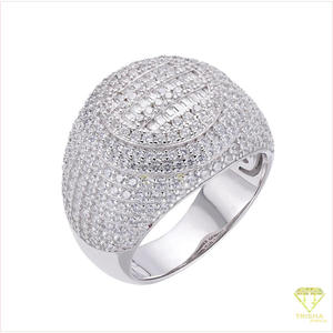 Anillo llamativo de plata de ley 925 premium con diamante cultivado en laboratorio para minoristas de joyería - Product Image 5