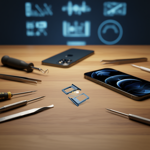 Bandeja para tarjeta SIM para iPhone 14 azul - Product Image 3