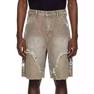 Nuevos shorts de mezclilla personalizados para hombre, lisos, 100% algodón, suaves, gruesos, cómodos y transpirables a un precio muy bajo. - Product Image 5