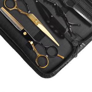 Ensemble professionnel de ciseaux de coiffure, peignes et ciseaux à effiler pour salon, lames en acier inoxydable 4Cr13, 28 dents, légers, pour droitiers - Product Image 4