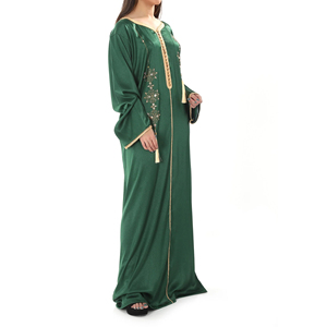 Jalabiya Moderna de Estilo Medio Oriente para Mujer, Vestido Maxi Islámico Elegante de Corte Holgado, Informal y para Fiestas - Product Image 2