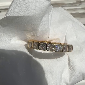 Wholesale Moissanite <b>Eternity</b> <b>Rings</b> Bands Bulk Supplier Factory Direct 925 <b>Silver</b> Gold D VVS Lab Grown OEM Jewelry India - Product Image 5