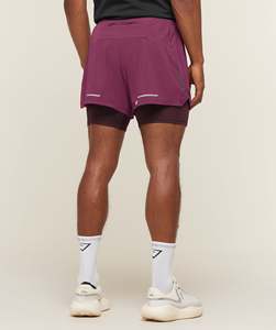 2 in 1 Men's Custom Athletic Double Layer <b>Running</b> Sports <b>Shorts</b> <b>With</b> Compression Inner <b>Liner</b> Elastic Drawstring Waist And Pocket - Product Image 3