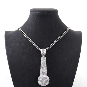 จี้เงิน925ชุบทองคำขาวแบบกำหนดเองจี้สำหรับผู้ชายโทนสองตัวการ์ตูนแร็ปเปอร์ฮิปฮอปภาพบาแกตต์ตัดโมอิสซาไนต์เสน่ห์ - Product Image 3