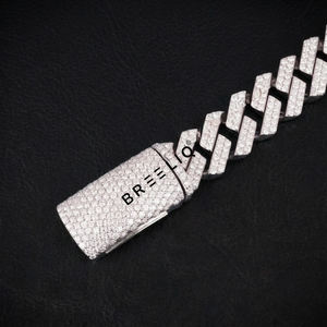 Pulsera Cubana de Dos Filas de 18MM con Incrustaciones de Diamantes Cultivados en Laboratorio VVS, en Plata de Ley 925, Joyería de Lujo para Hombre, Estilo Hip Hop - Product Image 2