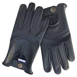 Gants de conduite sportifs personnalisés imperméables en cuir de vachette pleine fleur unisexe pour la course - Product Image 6