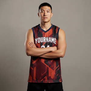 Camiseta de Baloncesto Personalizada para Hombre, Sin Mangas, de Secado Rápido, Cuello en V, Impresión de Nombre y Número, Uniforme de Equipo, Ropa Deportiva - Product Image 2