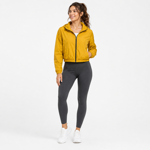 2026 Women's Plus Size Casual Waterproof Breathable Quick Dry Quilted Windbreaker Jacket Cotton <b>Hoodie</b> Customizable Logo Print - Product Image 1