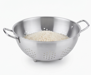 Stainless Steel Colander With Handles And Stand Durable Kitchen Strainer For Fruits <b>Vegetables</b> Elegant Kitchenware Essentials - Product Image 5