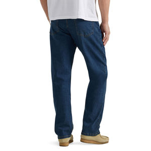 Pantalon en jean décontracté pour homme, coupe ample et large, taille mi-haute, style rétro américain, délavé et vieilli, respirant et lavable - Product Image 5