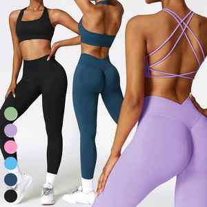 Conjunto de Yoga para Mujer 2026, Venta Directa de Fábrica, Ropa Deportiva para Yoga, Conjunto de Yoga de Cintura Alta para Mujer - Product Image 3
