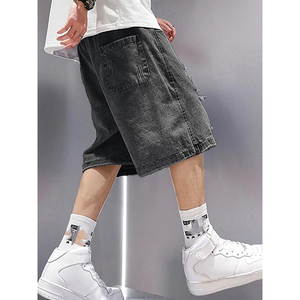 Pantalones Cortos de Mezclilla con Lavado Ácido al por Mayor para Hombre y Mujer, Estilo Vintage, Ajuste Holgado, 100% Algodón, Personalizables con Logotipo OEM - Product Image 3