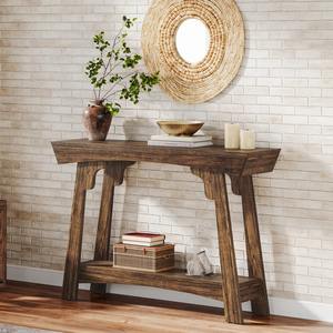 Escritorio Compacto Convertible con Espejo para Recibidor, Estantes de Malla, Cajones de Almacenamiento, Estructura de Acero Resistente, Decoración Moderna para el Hogar u Hotel - Product Image 1