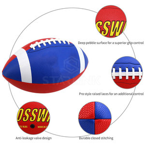 Durable PU Leather Rugby <b>Ball</b> Professional Match Anti Slip Grip Training Rugby <b>Ball</b> Made In Pakistan - Product Image 5