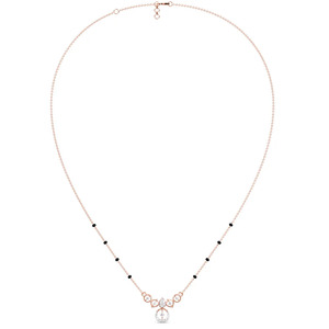 Collar con Colgante de Múltiples Elementos, Mangalsutra con Acentos de Diamantes y Cadena de Oro - Product Image 3