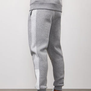 Conjunto de Pantalones Deportivos Rectos para Hombre, Color Gris Vintage, Lavado Ácido, Cierre con Cordón, Transpirables, de Lino/Algodón, para Otoño - Product Image 2