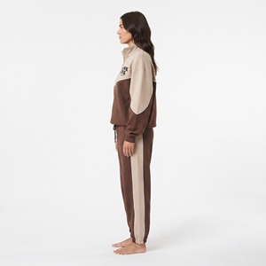 Conjunto de Sudadera de Algodón con Media Cremallera y Pantalones para Mujer, Chándal Personalizado de Invierno Estilo Urbano - Product Image 5
