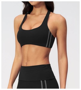 Sujetador deportivo a prueba de golpes para mujer, con tirantes cruzados, efecto push-up, top corto para fitness y yoga, anti-sudor, sujetador para entrenamiento. - Product Image 1