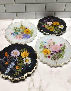 Natural Resin Crystal <b>Agate</b> <b>coaster</b> Color Palette Personalized Party Decoration <b>coaster</b> Ornaments Wedding Supplies - Product Image 2