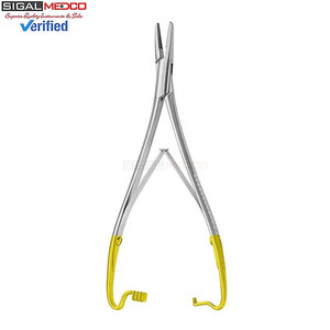 Vente en gros SIGAL MEDCO Porte-aiguille manuel droit réutilisable professionnel pour chirurgie médicale 20cm J2 Acier inoxydable japonais - Product Image 3