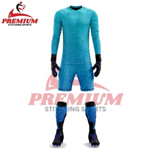 Custom Unisex Soccer Team Goalkeeper Uniforms Includes Jersey Shorts Logo Name Number <b>Waterproof</b> Breathable Summer Quick Dry - Product Image 1