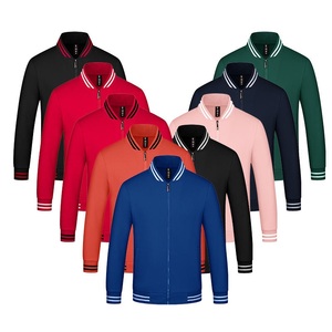 RTS High Quality Right 100polyester 600g Flat-shouldered Baseball Uniform Unisex <b>Plain</b> Baseball Jackets Order Now - Product Image 1