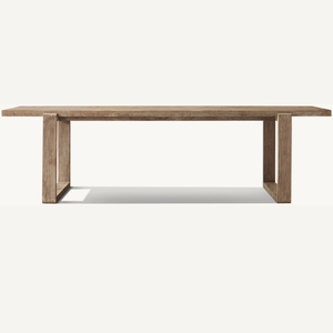 Table rectangulaire pour salle à manger extérieure au design moderne, en bois durable et anti-pourriture - Product Image 1