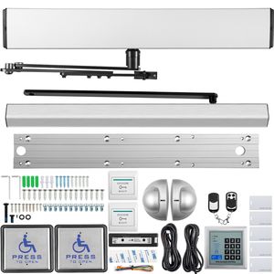 Apriporta Automatico 100-240V per Porte a Battente Max. 100 kg con 2 Telecomandi Wireless e Tastiera, 2 Motori Elettrici - Product Image 1