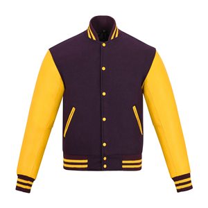 High quality Wool Body <b>Leather</b> Sleeves Varsity <b>Jacket</b> Trending wear Custom Print CollegeBaseballjacket for <b>men</b> - Product Image 3