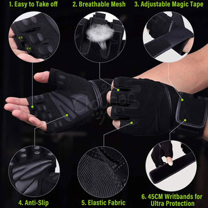 Guantes de gimnasio cómodos para entrenamiento físico que brindan estabilidad a la muñeca y mejoran el rendimiento en el ejercicio. - Product Image 2