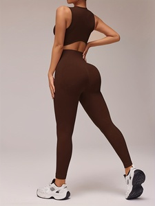 Womens Comfortable Three Piece Yoga Workout Set Sports Bra <b>Long</b> <b>Sleeve</b> <b>Top</b> And Leggings For Fitness Gym <b>Training</b> - Product Image 2