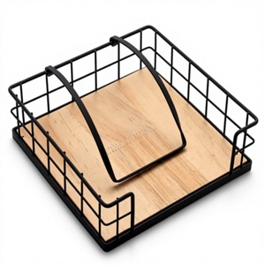 Vente directe d'usine porte-serviettes avec conception abstraite Table écologique support de porte-mouchoirs décoratif OEM ODM personnalisé - Product Image 4