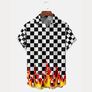 Camisa Hawaiana Personalizada al por Mayor para Hombre, Manga Corta, Cuello Mao, Secado Rápido, Transpirable, para Verano - Product Image 3