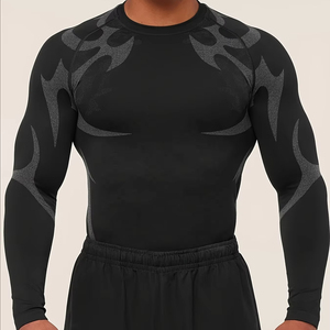 NUEVA Camiseta de Compresión de Manga Larga para Hombre, Protección UV UPF50+, Secado Rápido, para Gimnasio, Fitness y Deportes, 2026 MMA Rash Guard - Product Image 4
