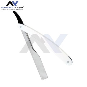 Navaja de afeitar de acero inoxidable de un solo filo con bloqueo deslizante para barbería y salón, herramienta para el cuidado de cabello, cejas y barba - Product Image 2